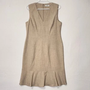 Vestido Vaina Calvin Klein Para Mujer 12 Tostado Cambray Hasta la Rodilla Vestido de Carrera Nuevo con Etiquetas - Imagen 1 de 10