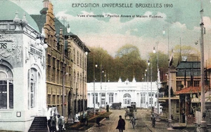 1910 Bruxelles Exposition Universelle Pavillon Anvers Et Maison Rubens Postcard - Picture 1 of 2