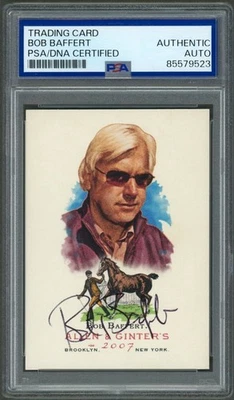 Tarjeta firmada por Bob Baffert 2007 Topps Allen & Ginter #139 (PSA) entrenador de caballos automático Foto 1 de 2