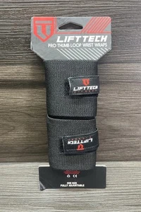Lift Tech Fitness PRO 20'' Lifting Wrist Wraps - Black Wrist Wraps For Weight... - Picture 1 of 2