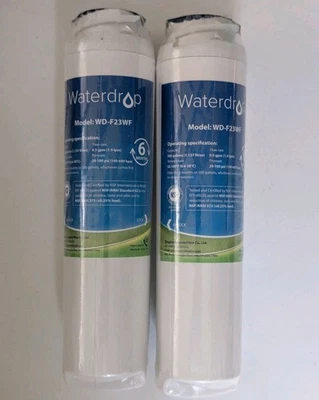 Waterdrop WD-F23WF Lot 2 New Factory Sealed Replacement Water Filter 300 Gallons - Image 1 of 4