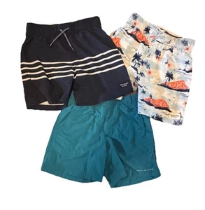 Abercrombie And Fitch Boys Swim Trunks LOT Sz 7/8  Columbia  3 Pairs - Picture 1 of 10