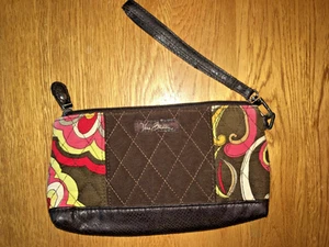 Vera Bradley Handgelenktasche Espresso braun Mikrofaser mit Puccini Patchwork - Bild 1 von 9