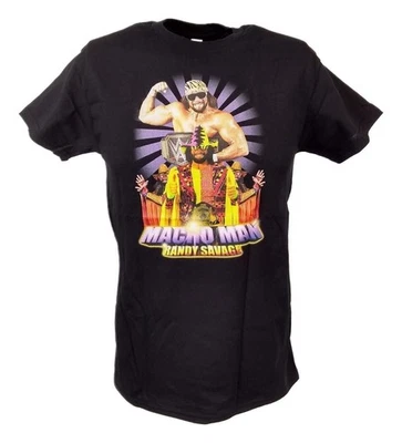 Macho Man Randy Savage Throwback Mens Black T-shirt - Image 1 of 4