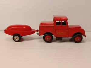 Dinky Vintage 255 Mersey Land Rover & Solido 360 Rosso Pompa Rimorchio Combo - Foto 1 di 17