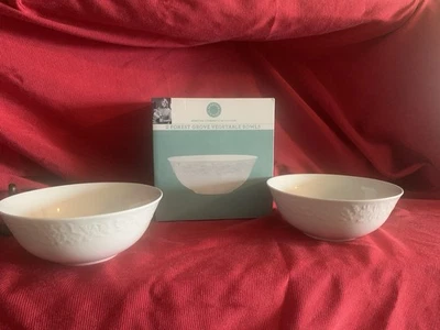 "2 cuencos para servir verduras Martha Stewart Forest Grove 8""" Foto 1 de 2