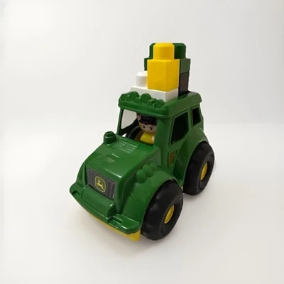 Mega Bloks John Deere Lil' Tractor and Block Buddy Figura Granja Juguete Primer Constructor Foto 1 de 4