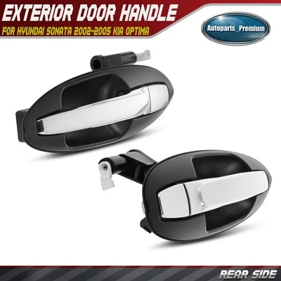 2x Manija de puerta exterior lateral trasera para Hyundai Sonata 2002-2005 Kia Optima 01-05 Foto 1 de 4
