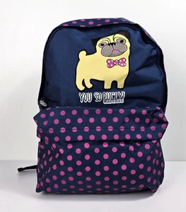 David & Goliath "You So Pugly" Backpack - New With Tags - School Childrens Teen - Picture 1 of 4