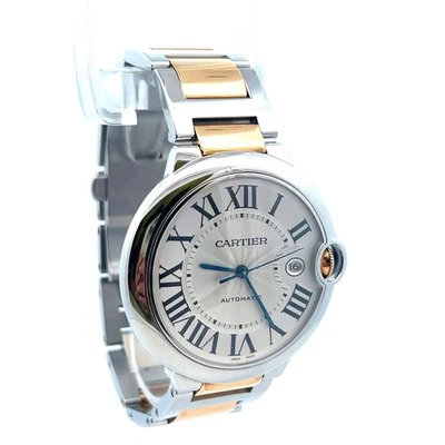 MINT CARTIER BALLON BLEU 18K GOLD 42MM AUTOMATIC ROMAN NUMBERS WATCH 3001 - Image 1 of 4