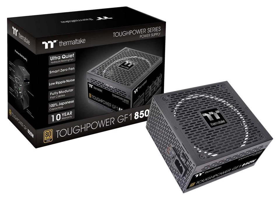 Thermaltake Toughpower Gf1 850W Psu 80 Plus Gold Ultra Quiet Modular Power Su... - Image 1 of 4