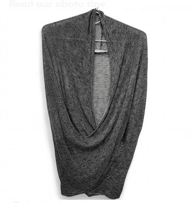 TOP CRUZADO LIGERO DRAPEADO GRIS OSCURO, TALLA L, PECHO 34", LARGO 26,5" Foto 1 de 3