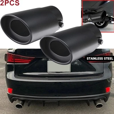 2PC For Lexus IS250 IS350 Rear Exhaust Pipe/ Tail Tip Muffler Round Accessories Foto 1 de 4