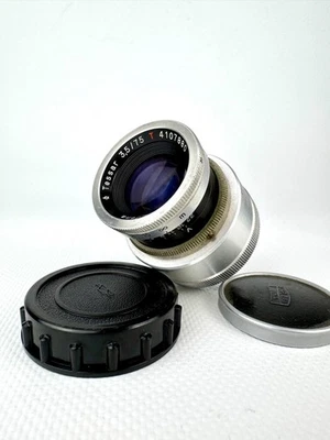 Lens Carl Zeiss Jena Tessar 75mm f/3.5 Red T Mount M42 - Image 1 of 4