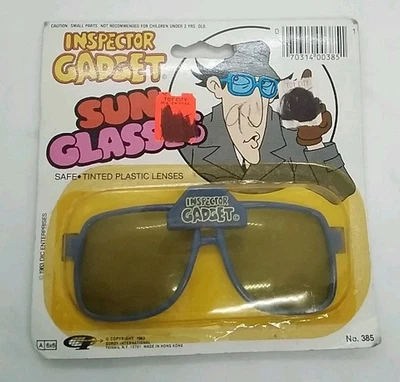 Gordy International Inspector Gadget blue Sun Glasses #385 1983 - New & Sealed!  - Image 1 of 4