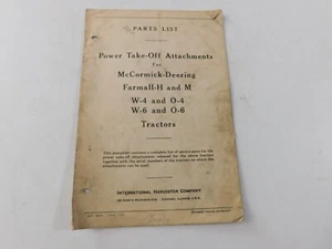 1941 INTERNATIONAL HARVERSTER McCORMICK DEERING W-4 W-6 TRACTOR ATTACHMENTS - Imagen 1 de 8