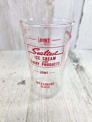 Sealtest Ice Cream Dairy Products Measuring Glass 8 Ounces Vintage - Image 1 of 4