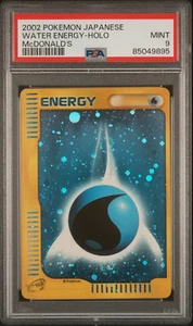 PSA 9 2002 Pokemon Japanese McDonald's Water Energy Holo SWIRL - Picture 1 of 2