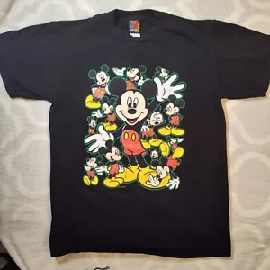 Vtg Disney Mickey Mouse Unlimited T Shirt Sz L Black 90s - Picture 1 of 9