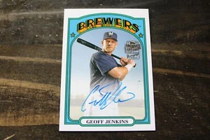GEOFF JENKINS  MILWAUKEE BREWERS  AUTOGRAPHED CARD - Picture 1 of 1
