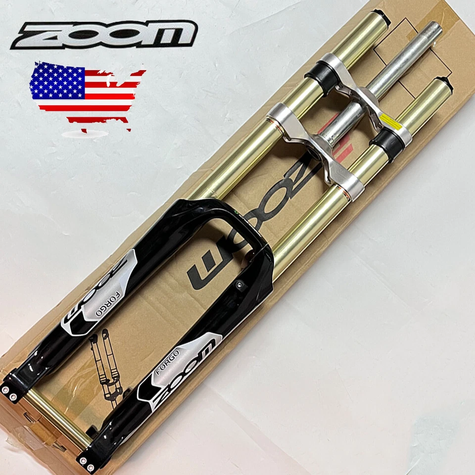 ZOOM 26" MTB Downhill Bike Fork DH680 Thru Axle 170mm Travel Suspension Fork US - Image 1 of 4