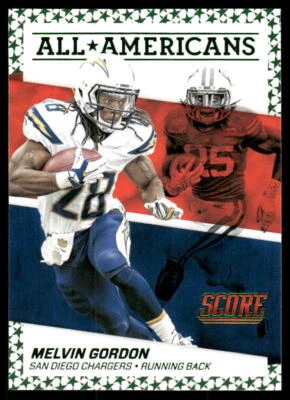 2016 Score Melvin Gordon 2 All-Americans Green   San Diego Chargers - Image 1 of 2