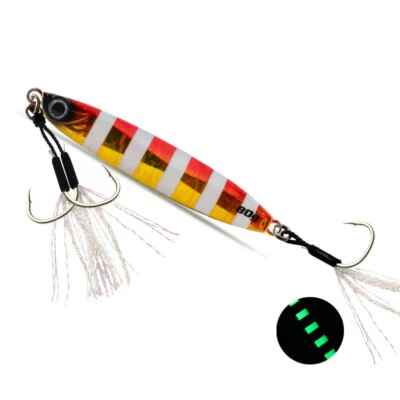 10 X Acqua Pesca Esche 45g-100g Verticale Cucchiaino Tonno, Salmone, Grouper - Immagine 1 di 4