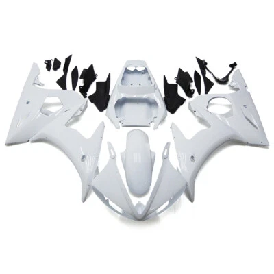 White Plastics Fairings Kit For Yamaha 2003 2004 2005 YZF-R6 YZF600 R6 Body Kit - Image 1 of 4