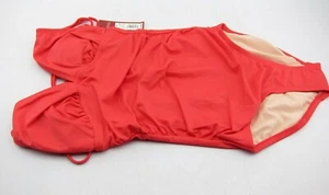 NWT Merona One Piece Padded Strap Swim Suit Coral W/ Tummy Control 525828 Pink - Picture 1 of 2