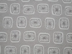 VILLA NOVA "LYRIC" 3 metres designer curtain fabric remnant grey RETRO 1950's - Picture 1 of 6