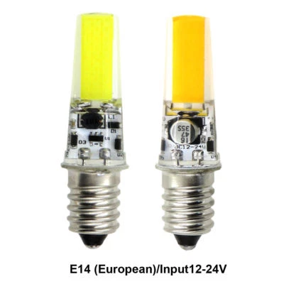 E14 European LED Bulb 2508 COB 3W Light Silicone Crystal Lamp AC12V/DC12~24V #1 - Image 1 of 4