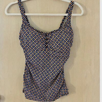 Camiseta tankini geométrica acolchada Profile by Gottex para mujer nueva con etiquetas - 34D Foto 1 de 4