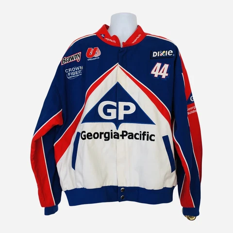 Vintage Kyle Petty #4 Georgia Pacific NASCAR Racing Water Sports Jacket Mens XL Cover