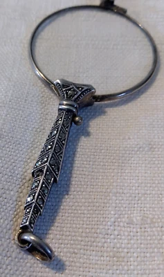 JOLIS BINOCLES OU FACE A MAIN EN ARGENT MASSIF POUR FEMMES DEBUT XXème - Photo 1/4