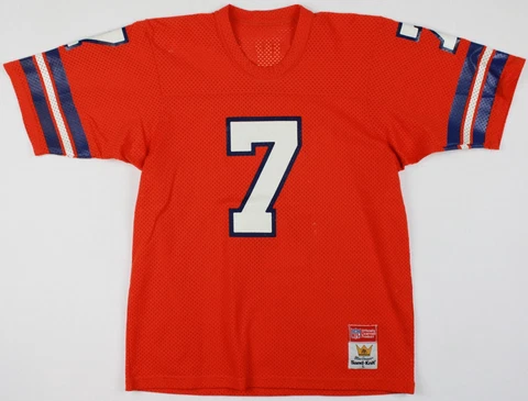 John Elway Denver Broncos Vintage 80's MacGregor Sand-Knit Football Jersey Large Cover