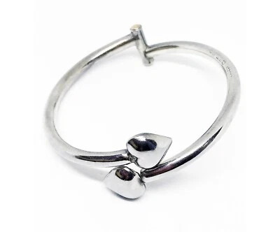 Brazalete Brazalete con Bisagras Corazón Plata Esterlina 925 Mexicano Firmado De Colección Comparar @ $250 Foto 1 de 4