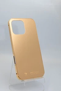 COQUE MAGNÉTIQUE MÉTAL OR 24 CARATS ÉDITION LUXE iPhone 16 Pro Max personnalisée VIP - Photo 1 sur 6