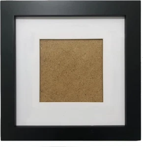 Zxt-Parts 7X7 Picture Frames with 4X4 Opening Mat. 7X7 Black Square Photo Frame. - Picture 1 of 12