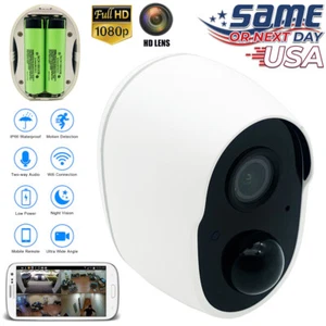 1080P Wireless Security Camera Indoor Outdoor Rechargeable Battery Powered WiFi - Picture 1 of 18