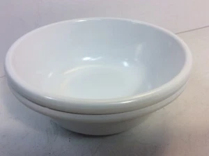 Pair of 6” White Plastic Bowls Unbranded KitchenGnu - Picture 1 of 12