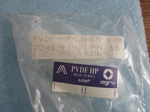 Austria Agru : Pn 16. Pvdf Hp Elbow 45° Elong Codo. 20 X 1.9 (½) . Nuevo - Picture 1 of 1