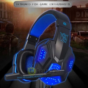 Wireless/Wired Gaming Headset Headphone with Surround Sound Mic - Picture 1 of 108
