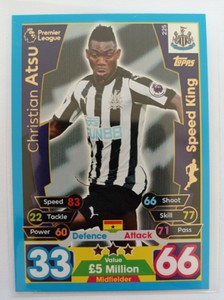Match Attax  PREMIERE LEAGUE 2017/18 - CHRISTIAN ATSU - MINT