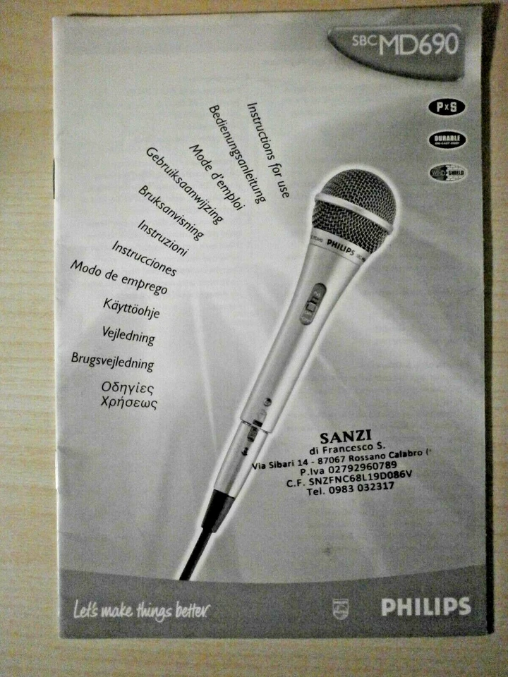 Philips SBCMD690/00 Istruzioni per l'Uso - Ricambio Originale - Immagine 1 di 1