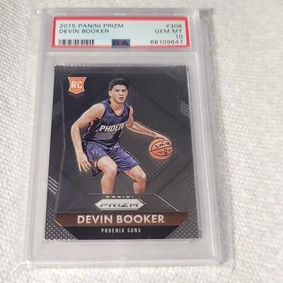 Panini Prizm #308 2015-16 Devin Booker Phoenix Suns radiocontrol novato PSA 10 GEMA COMO NUEVO Foto 1 de 2