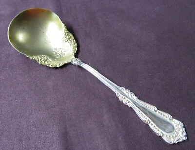 Cuchara de bayas MILTON también conocida como Chelsea 1897 plateada cuenco dorado sin monograma  Foto 1 de 4