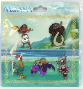 Disney Trading Pins MOANA   Heihei Maui Tamatoa Kakamora Booster Set of 5