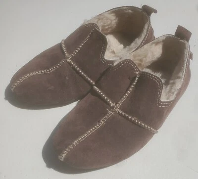 Botines Sherpa de cuero marrón oscuro talla US 7 Tamarac para mujer Foto 1 de 4