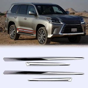 For Lexus LX570 2016-2021 ABS Chromed Side Door Body Molding Cover Trim Guard 4x - Picture 1 of 8