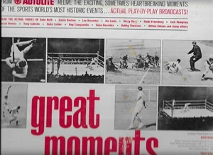 GREAT  MOMENTS IN SPORT 1964 LP-HEAR RUTH,ROCKNE, DEMPSEY,JESSE OWENS,ETC. - Picture 1 of 4